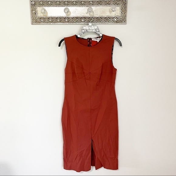 Diane von Furstenberg Elio Midi Business Casual Cocktail Dress Size 4 *Flaw* - Picture 2 of 9